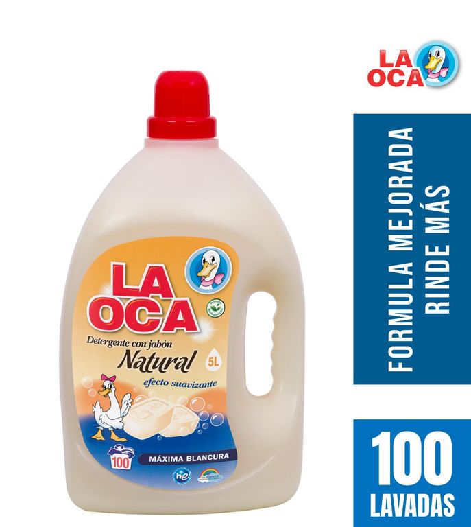 Detergente Líquido La Oca Jabón Natural Envase 5 L