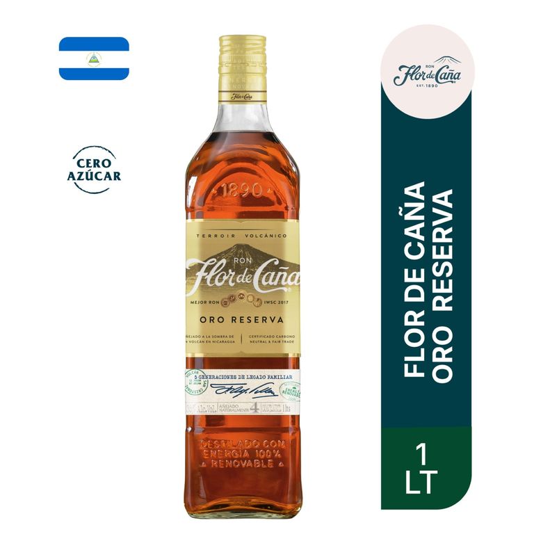 Ron Flor de Caña 4 Años Botella 1 L