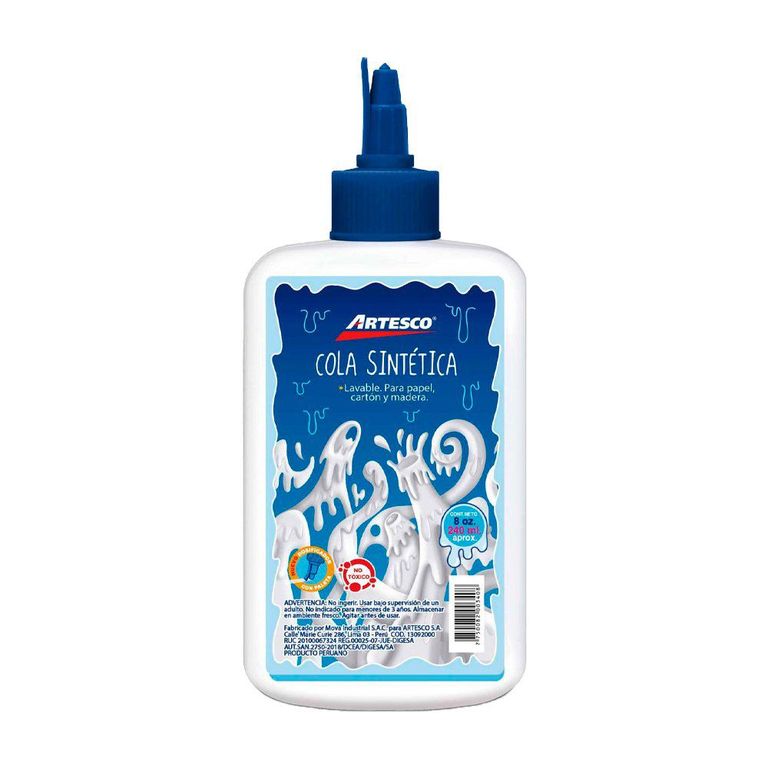 Goma Líquida Artesco Blanca Lavable Envase 90 mL