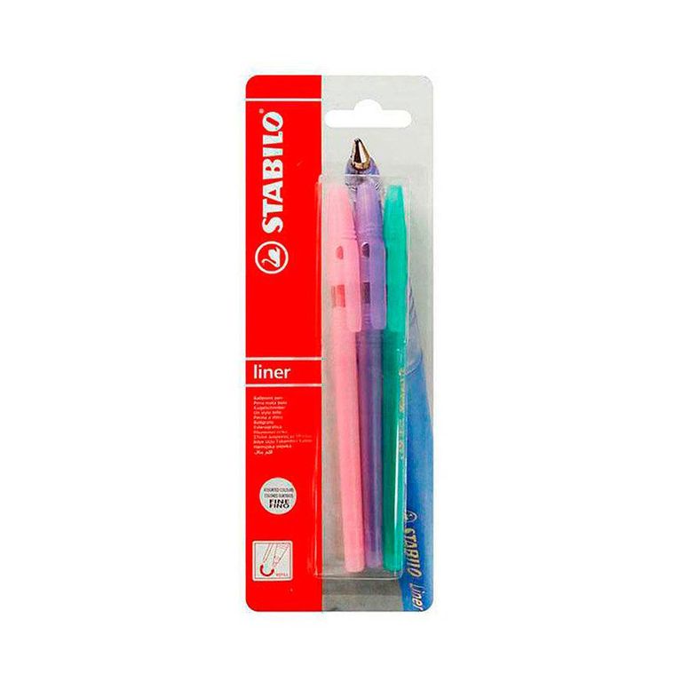 Lapiceros Stabilo Liner Empaque 3 Und