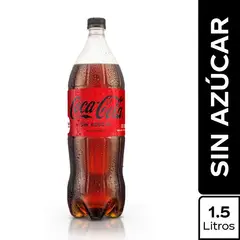 COCA COLA - Gaseosa Coca Cola Sin Azúcar Botella 1.5 L