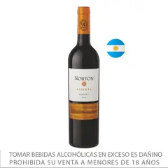 NORTON - Vino Reserva Malbec 13.5° Botella 750 mL