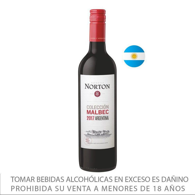 Vino Tinto Norton Colección Malbec Botella 750 mL