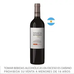 ESTANCIA MENDOZA - Vino Tinto Merlot Malbec Botella 750 mL