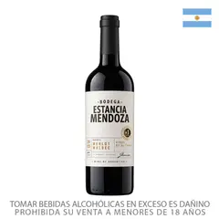 ESTANCIA MENDOZA - Vino Tinto Estancia Mendoza Merlot Malbec Botella 750 mL