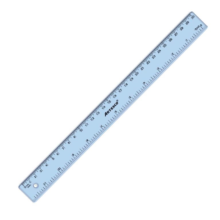 Regla Artesco 30cm Cristal