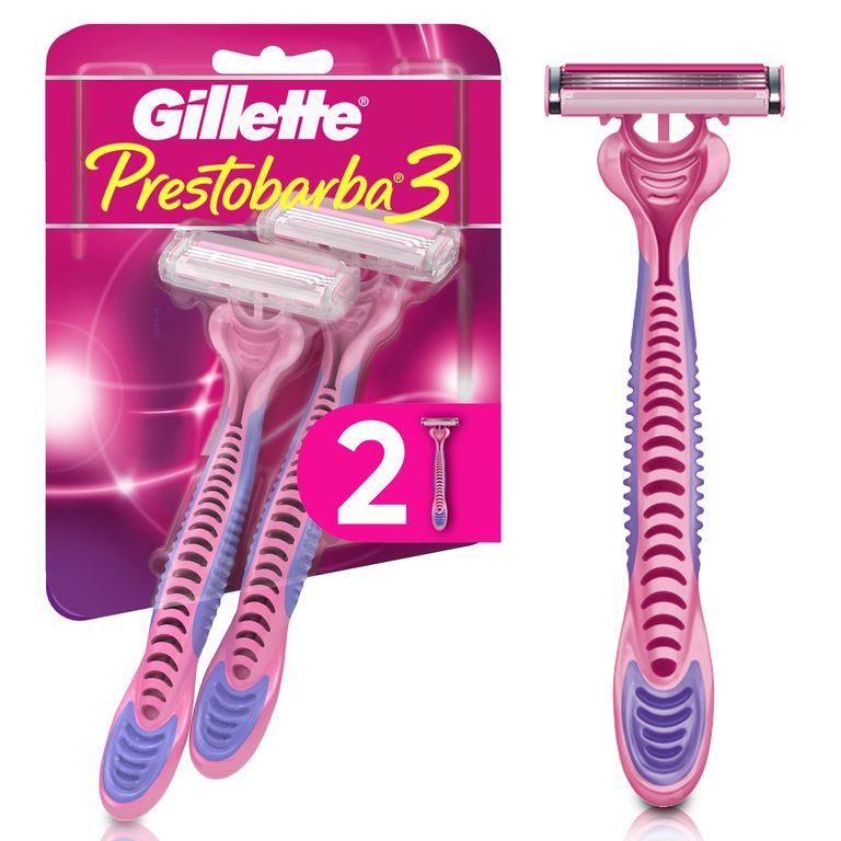 Máquina de Afeitar Gillette Mujer Prestobarba3 Empaque 2 Und