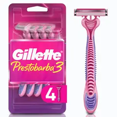 GILLETTE - Máquina De Afeitar Mujer Prestobarba 3 Pack 4 Und
