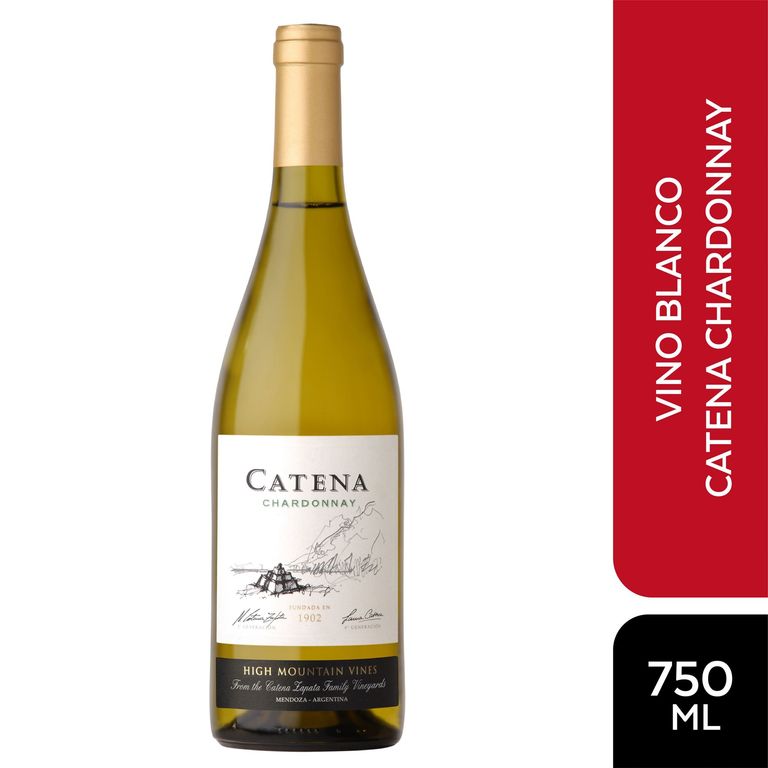 Vino Blanco Catena Zapata Chardonnay Botella 750 mL