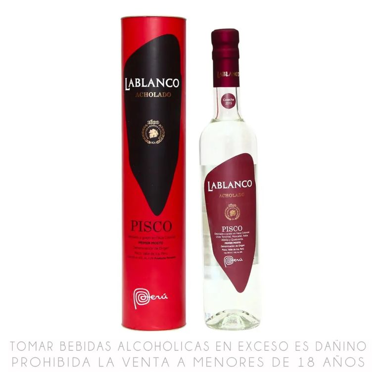 Pisco La Blanco Acholado Botella 500 mL