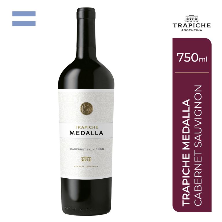Vino Tinto Trapiche Medalla Cabernet Sauvignon Botella 750 mL
