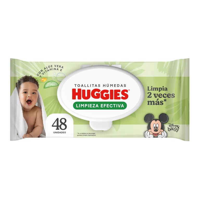 Toallitas Húmedas Huggies Limpieza Efectiva Empaque 48 Und