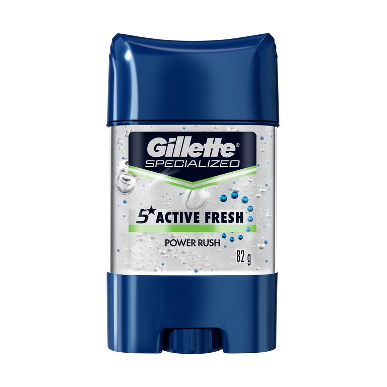 Gel Antitranspirante en Barra Gillette Active Fresh Power Rush Envase 82 g