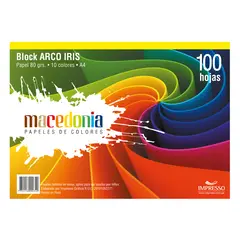 MACEDONIA - Block Arcoíris Macedonia 80 G A4 100 Hojas