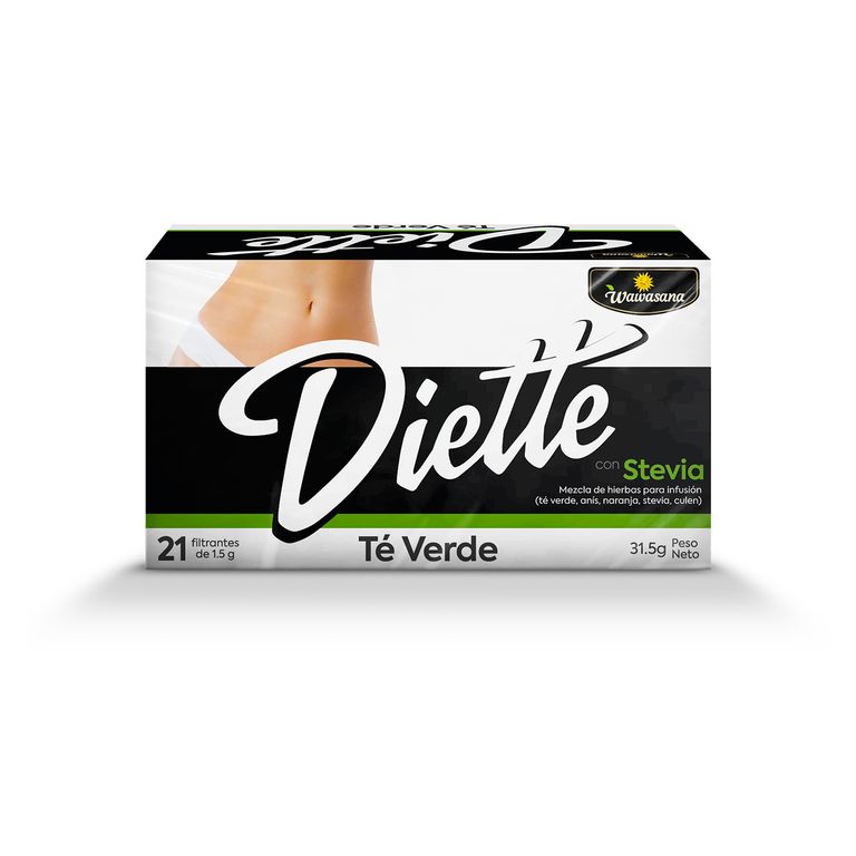 Té Verde Wawasana Diette Caja 21 Sobres
