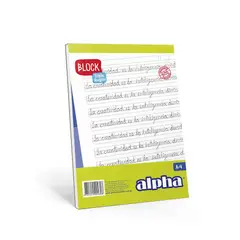ALPHA - Block Perforado A4 Triple Renglón 50 Hojas
