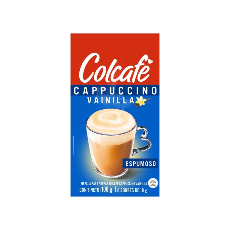 Capuccino Instantáneo Colcafé Vainilla Caja 108 g