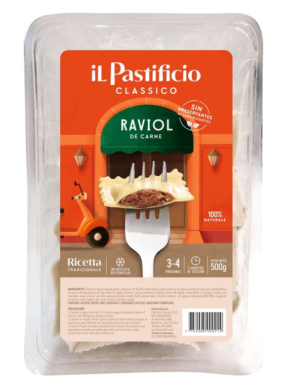 Raviol de Carne Pastificio Empaque 500 g