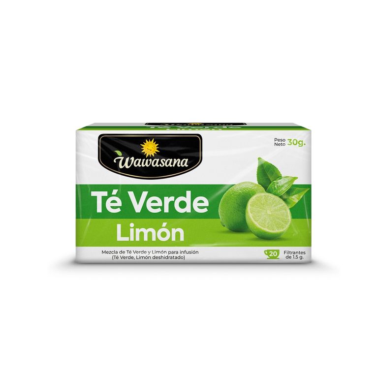 Infusión Té Verde Limón Wawasana Caja 20 Sobres