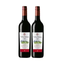 VIÑA VIEJA - Vino Semi Seco Gran Borgoña Pack 2 Und Botella 750 mL