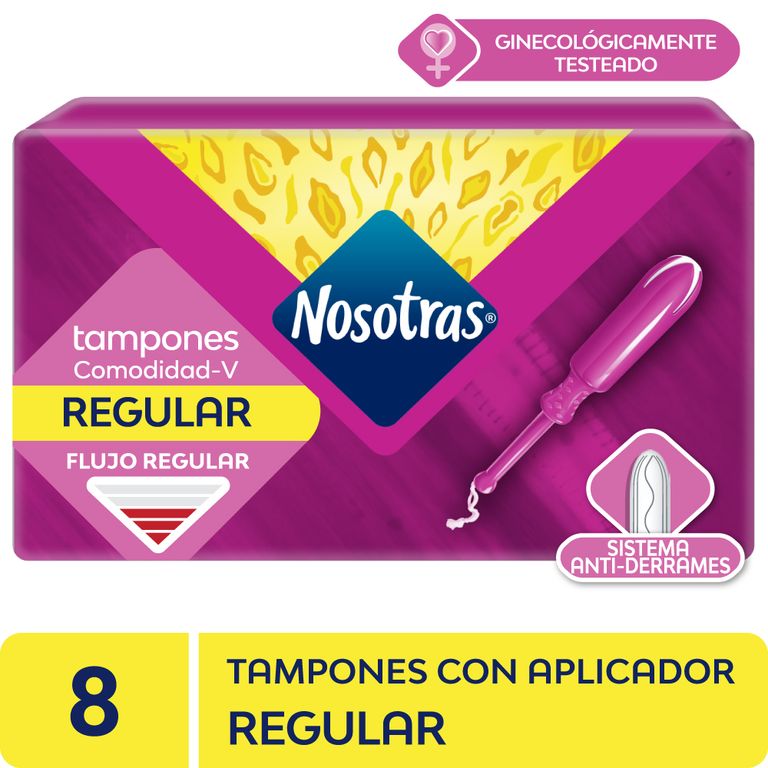 Tampón Nosotras Regular Con Aplicador Caja 8 Und