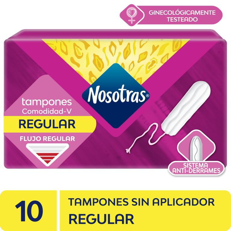 Tampón Nosotras Regular Sin Aplicador Caja 10 Und