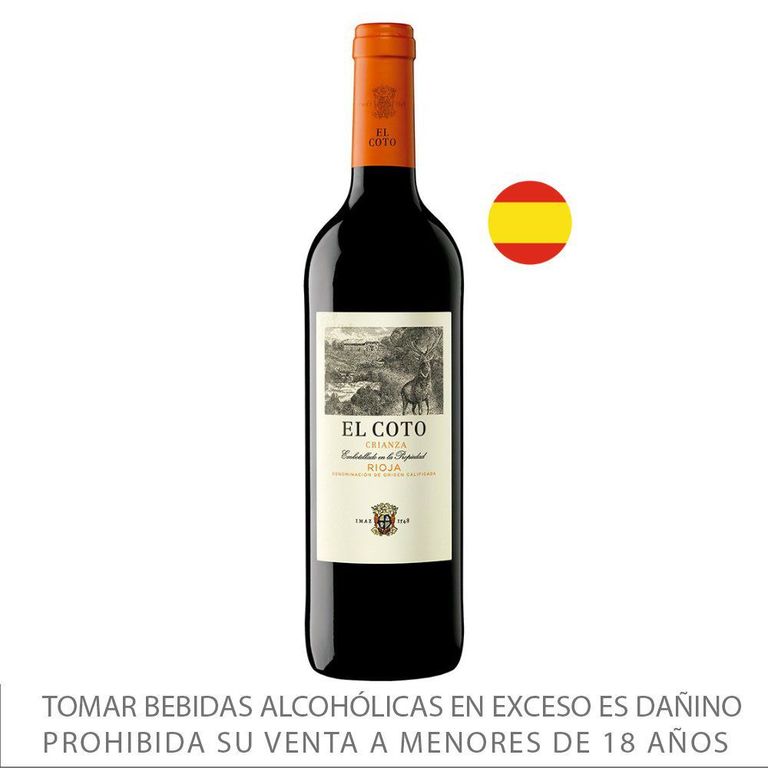 Vino Tinto El Coto Crianza Botella 750 mL