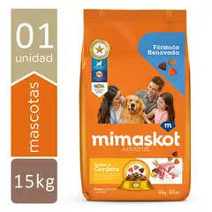 MIMASKOT - Comida para Perros Adultos Sabor Cordero 15 kg