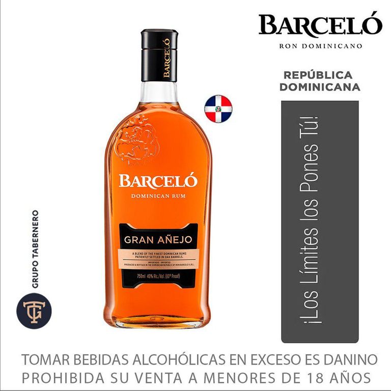 Ron Barcelo Gran Añejo Botella 750 mL