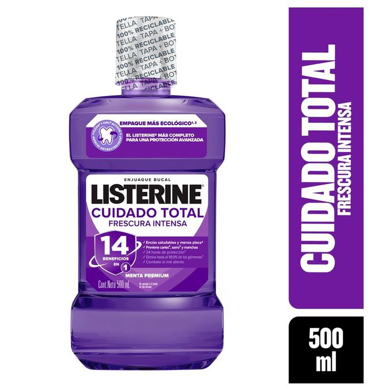Enjuague Bucal Listerine Cuidado Total Botella 500 mL
