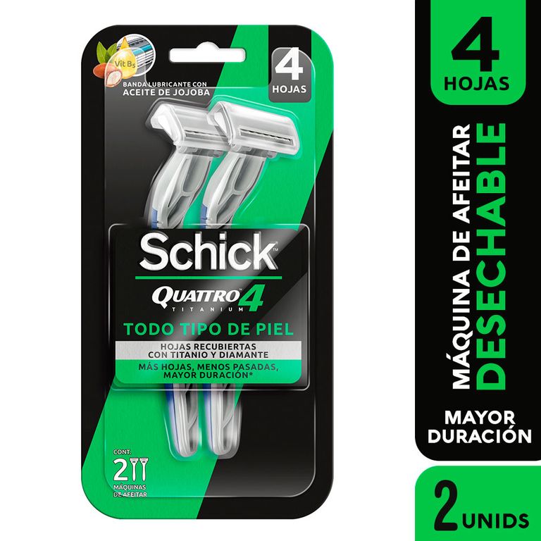Máquina de Afeitar Schick Quattro Empaque 2 Und