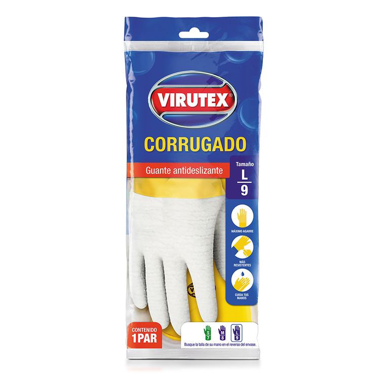 Guantes Virutex Corrugado Clásico Talla L