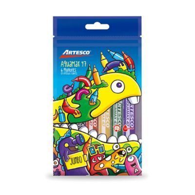 Plumones Artesco Gruesos Aquamax 47 Empaque 6 Und