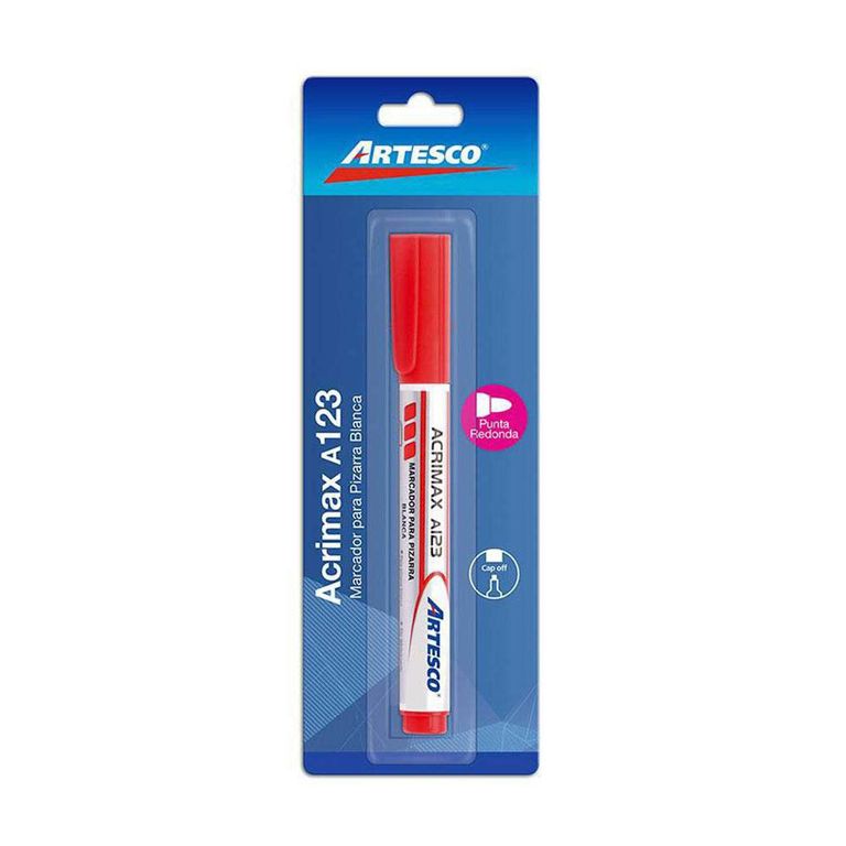 Plumón Para Pizarra Artesco Acrimax A123 Color Rojo