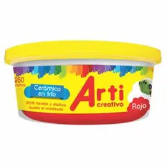 ARTI CREATIVO - Cerámica En Frío Arti Creativo Rojo Envase 250 g