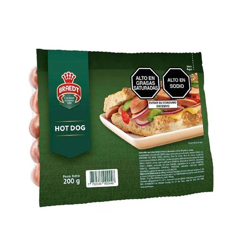 Hot Dog Braedt Empaque 200 g