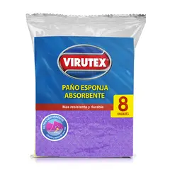 VIRUTEX - Paño Esponja Virutex Absorbente Empaque 8 Und