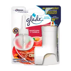 GLADE - Ambientador Aceite Manzana Canela Envase 21 mL + Unidad Eléctrica