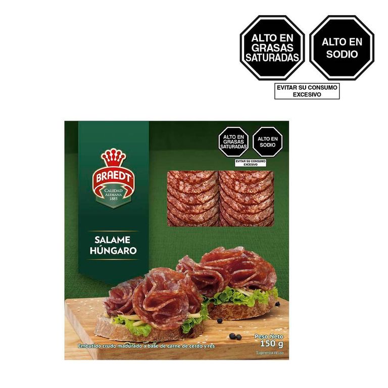 Salame Hungaro Braedt Empaque 150 g