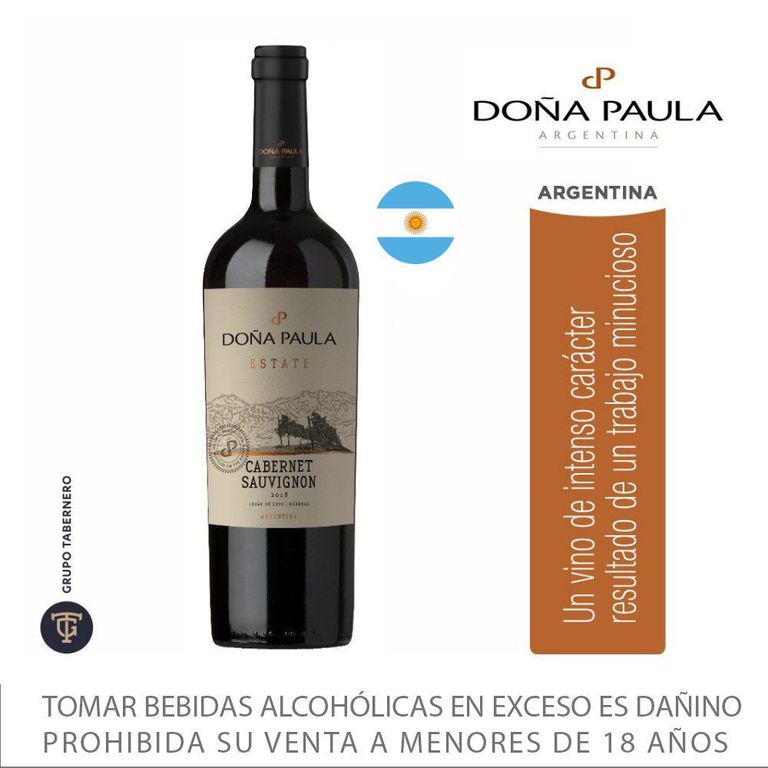 Vino Tinto Doña Paula Estate Cabernet Sauvignon Botella 750 mL