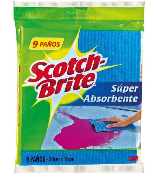 Paños Súper Absorbentes Scotch Brite Empaque 9 Und