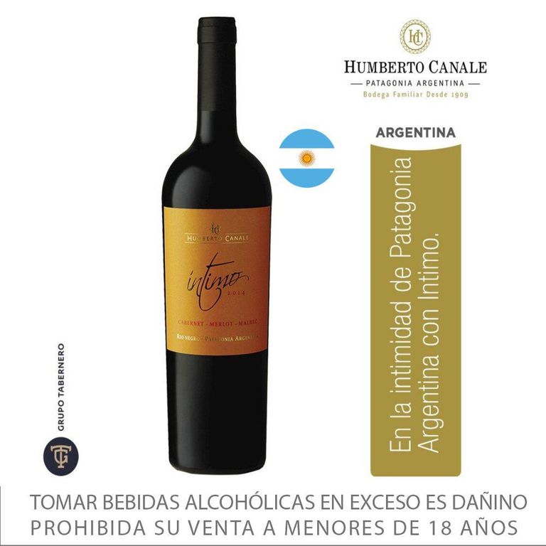 Vino Tinto Humberto Canale Cabernet Merlot Malbec Botella 750 mL