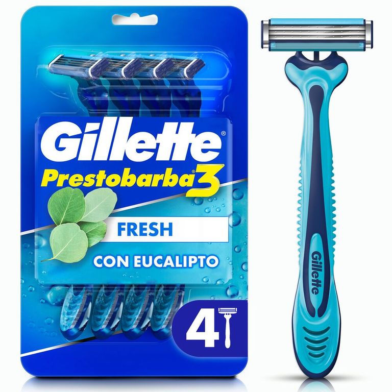 Máquina de Afeitar Gillette Prestobarba3 Ice Empaque 4 Und