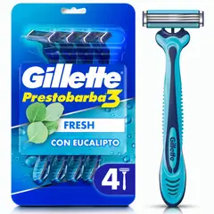GILLETTE - Máquina de Afeitar Gillette Prestobarba3 Ice Empaque 4 Und