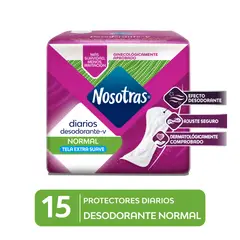 NOSOTRAS - Protectores Diarios Nosotras Desodorante Normal Empaque 15 Und