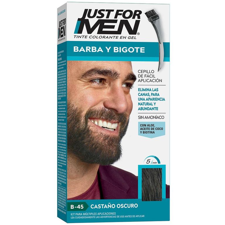 Tinte para Barba y Bigote Just For Men Tono B45 Castaño Oscuro