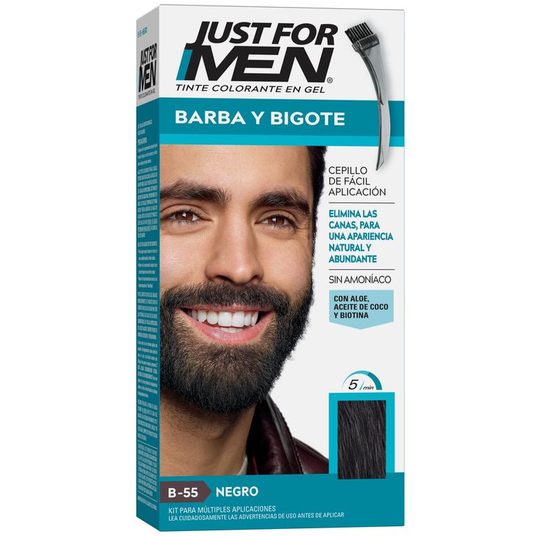 Tinte para Barba y Bigote Just For Men Tono B55 Negro