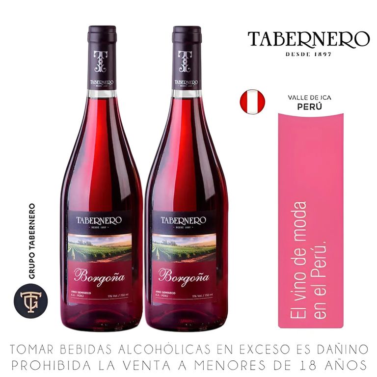 Vino Borgoña Tabernero Pack 2 Botellas 750 mL
