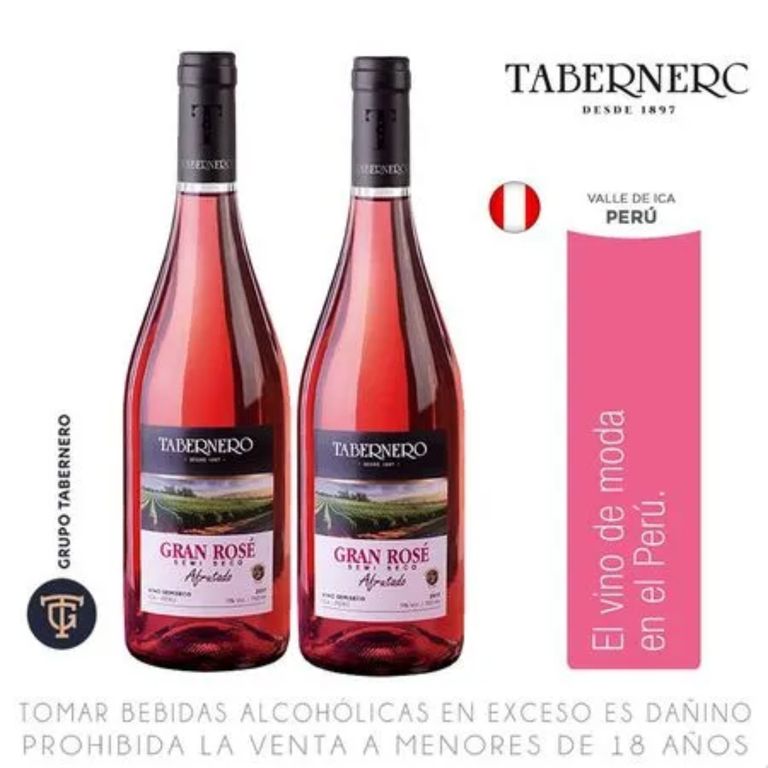 Vino Rose Tabernero Pack 2 Botellas 750 mL