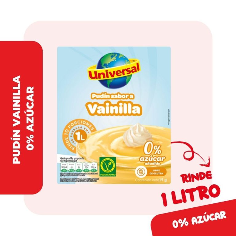 Pudín Dietético Universal Vainilla Caja 19 g